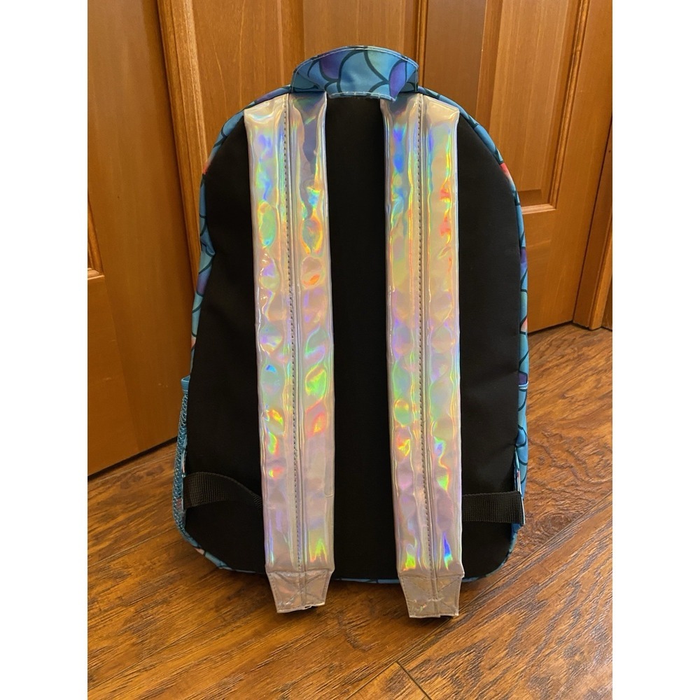 Loungefly Holographic Disney Little Mermaid Ariel Iridescent Shell Backpack - Picture 3 of 11